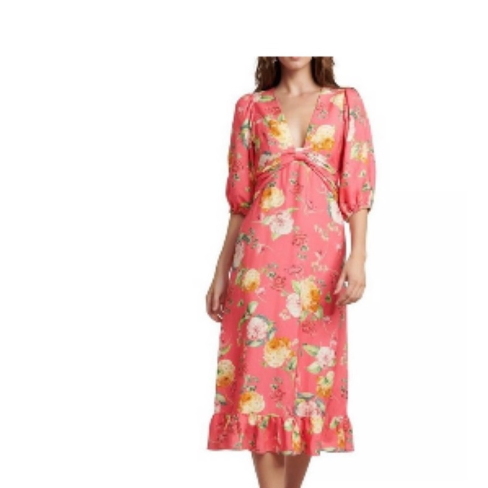 Floral Pink Dress with Puff Sleeves - it's giving cool girl spring/summer 2025